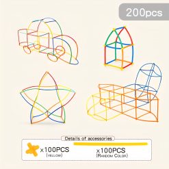200pcs Straw Building Blocks - Image 2